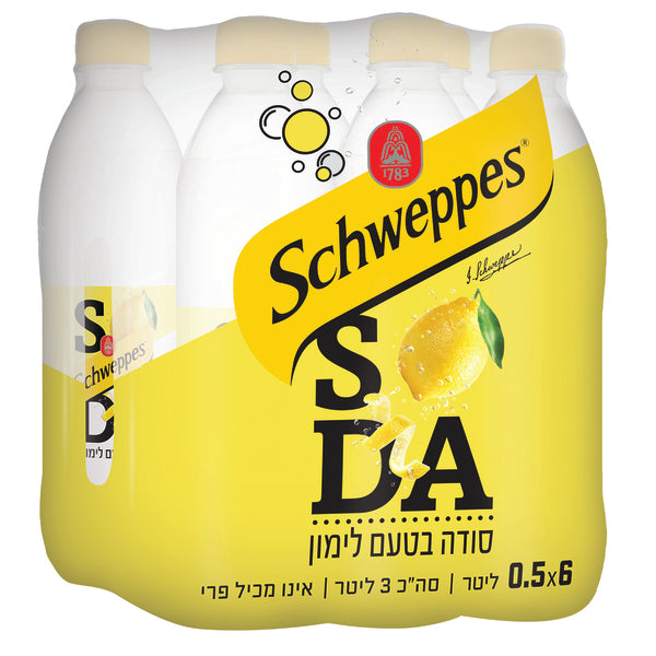שוופס סודה לימון 0.5 ליטר (6) - בגיזוז חזק