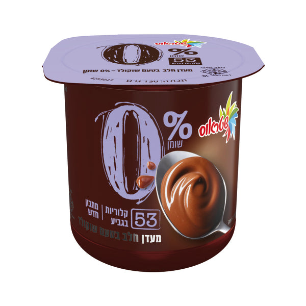שטראוס מעדן חלב דל קלוריות בטעם שוקולד 0% שומן