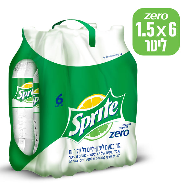 ספרייט זירו מארז שישייה 1.5 ליטר