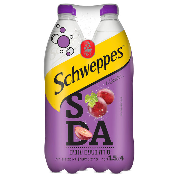 (4) שוופס סודה בטעם ענבים 1.5 ל