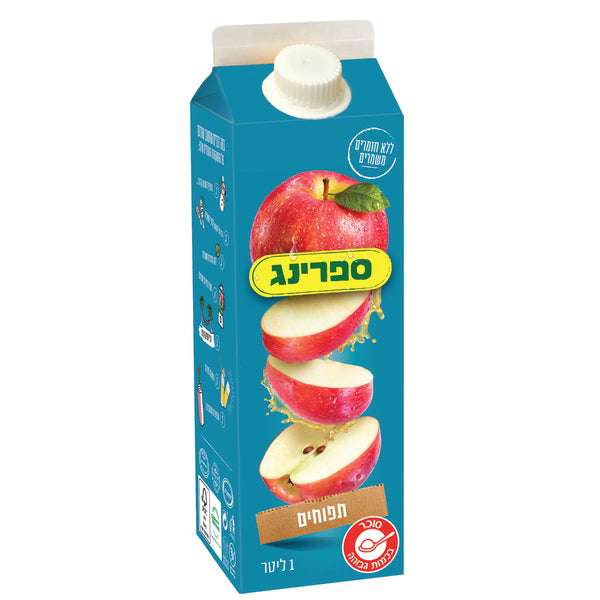 ספרינג תפוחים 1 ל' קרטונית