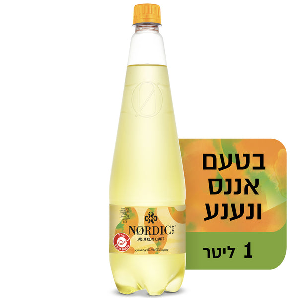 מוגז בטעם אננס נענע 1 ליטר