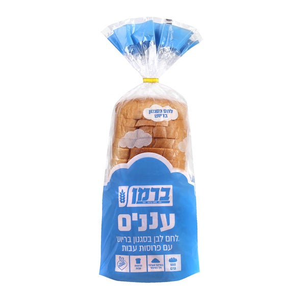 ברמן עננים לחם לבן בסגנון בריוש עם פרוסות עבות