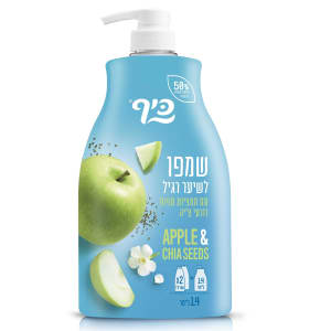 כיף שמפו לשיער רגיל עם תמציות תפוח וזרעי צ'יה