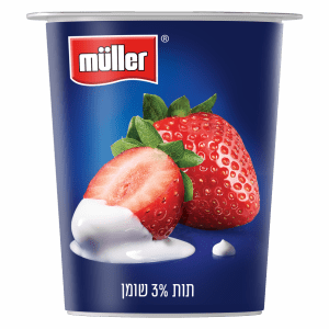 מולר סימפלי יוגורט תות 3% שומן
