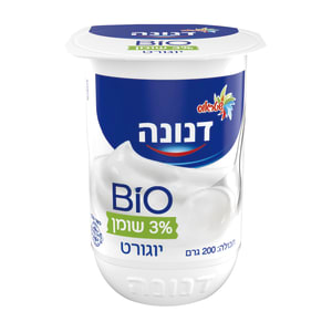 שטראוס יוגורט דנונה ביו 3% שומן