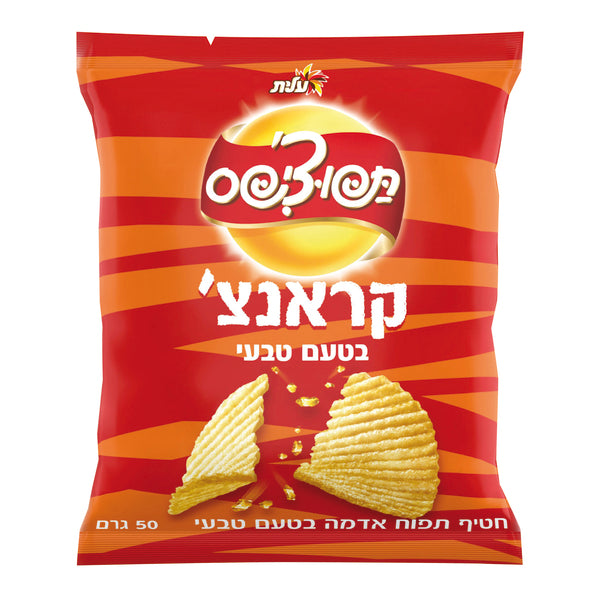 חטיף תפוצ'יפס קראנצ' בטעם טבעי 50 גר'