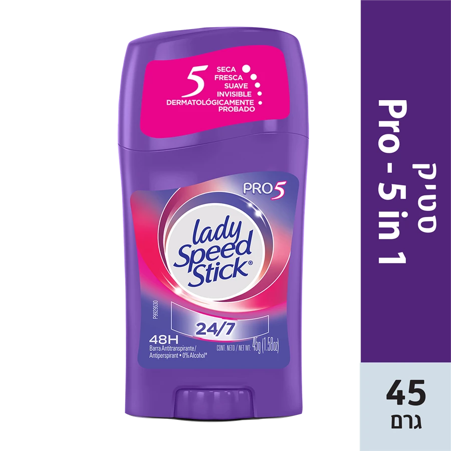 ליידי ספיד סטיק פרו 5 אנטיפרספרנט ללא סימנים 24/7