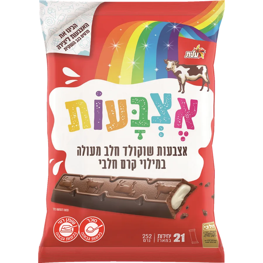 עלית מארז אצבעות שוקולד במילוי קרם חלב