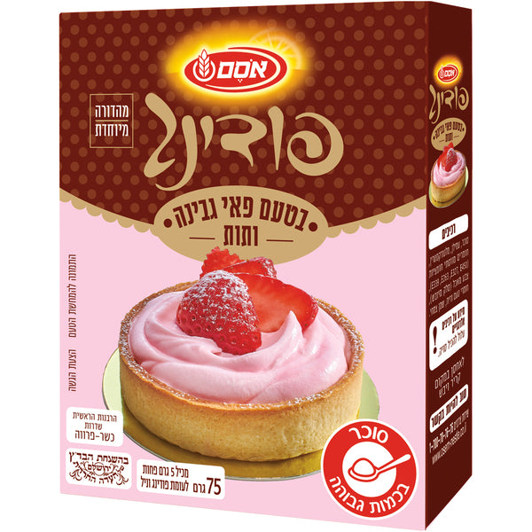 אסם פודינג בטעם פאי גבינה ותות