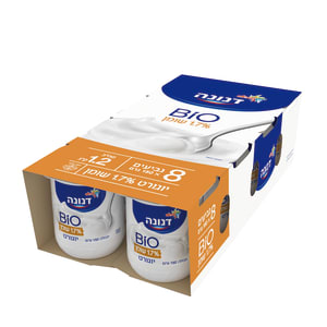 שטראוס מארז 8 יחידות יוגורט דנונה ביו 1.7% שומן