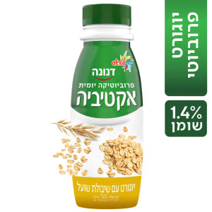 שטראוס יוגורט אקטיביה במתיקות מעודנת עם שיבולת שועל