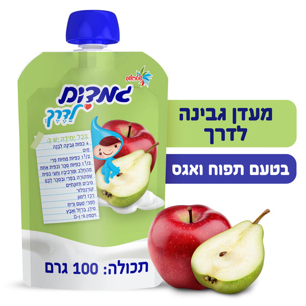 שטראוס מעדן גבינה לדרך בטעם תפוח ואגס