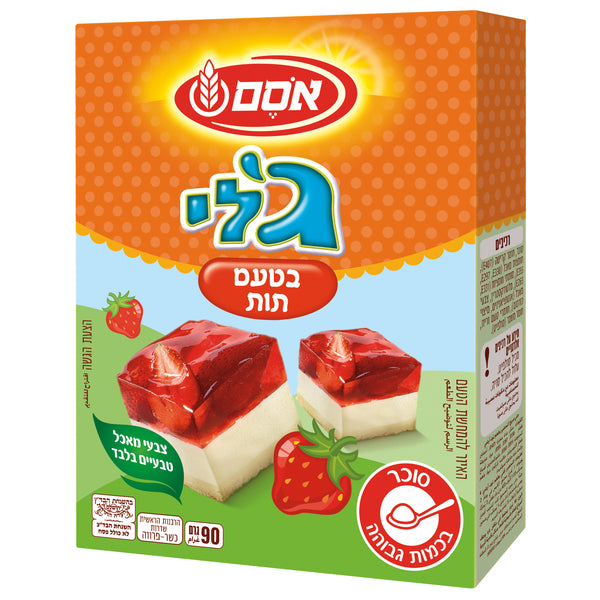 אסם ג'לי מהיר הכנה בטעם תות