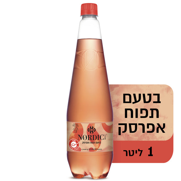 מוגז בטעם תפוח אפרסק 1 ליטר