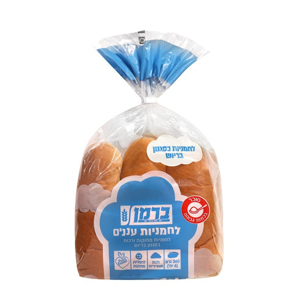 לחמניות עננים לחמניות מתוקות ורכות בסגנון בריוש 6 יח'
