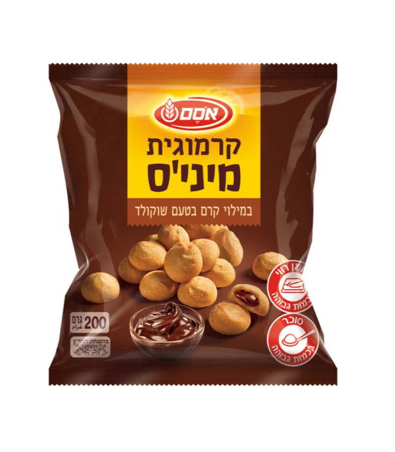 אסם קרמוגית מיני'ס במילוי קרם בטעם שוקולד