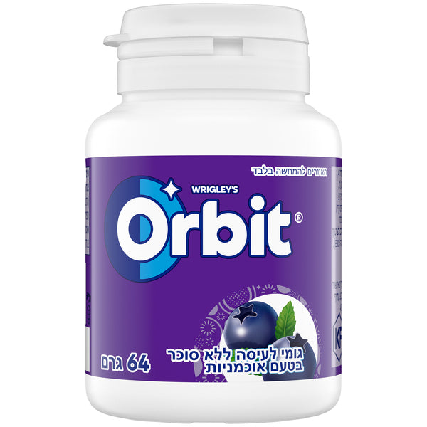 מסטיק אורביט בטעם אוכמניות ללא סוכר