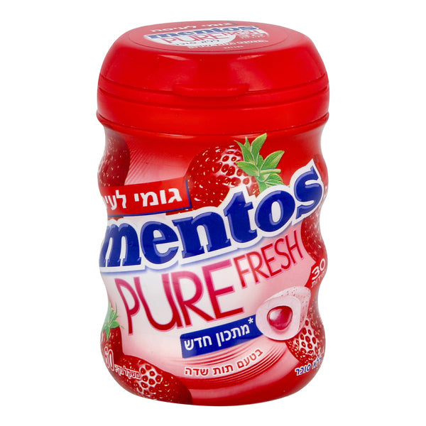 מסטיק מנטוס ללא סוכר בטעם תות