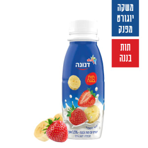 משקה יוגורט BIO שטראוס תות בננה 1.5%