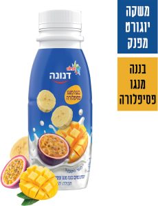 שטראוס דנונה משקה יוגורט בננה מנגו פסיפלורה