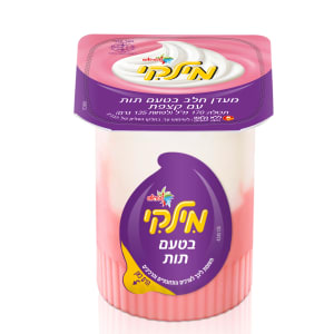 מילקי מעדן בטעם תות עם קצפת