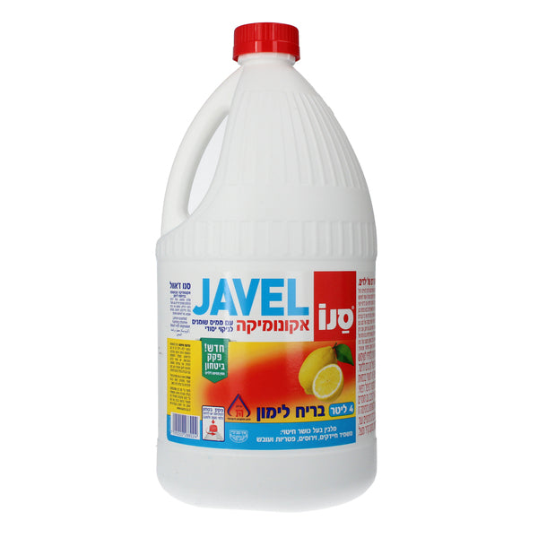 סנו JAVEL אקונומיקה לניקוי וחיטוי יסודי בריח לימון 4 ליטר