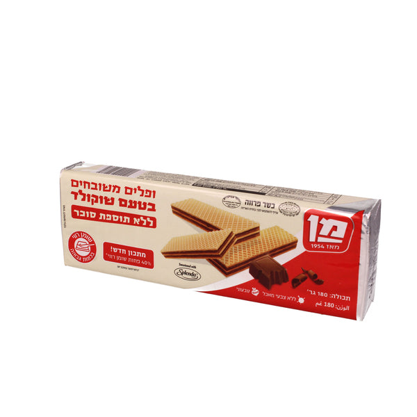 ופלים בטעם שוקולד ללא תוספת סוכר