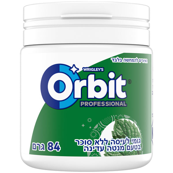 מסטיק אורביט אריזה מוגדלת בטעם מנטה עדינה ללא סוכר