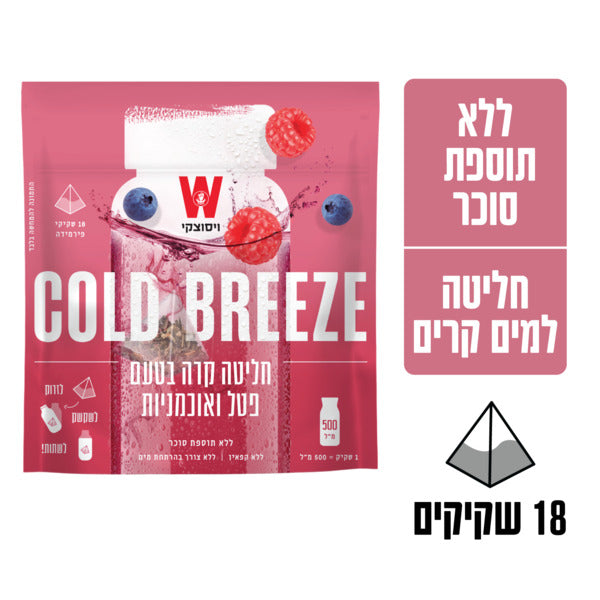 חליטה קרה בטעם פטל אוכמניות