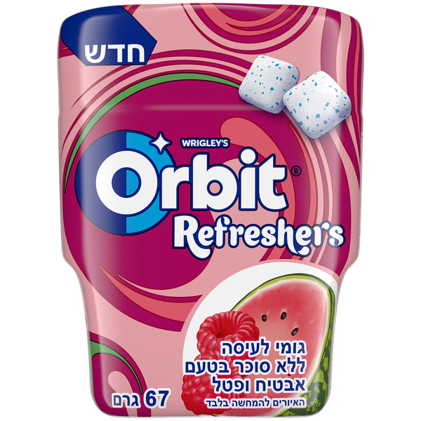 מסטיק אורביט רפרשרס בטעם אבטיח ופטל ללא סוכר