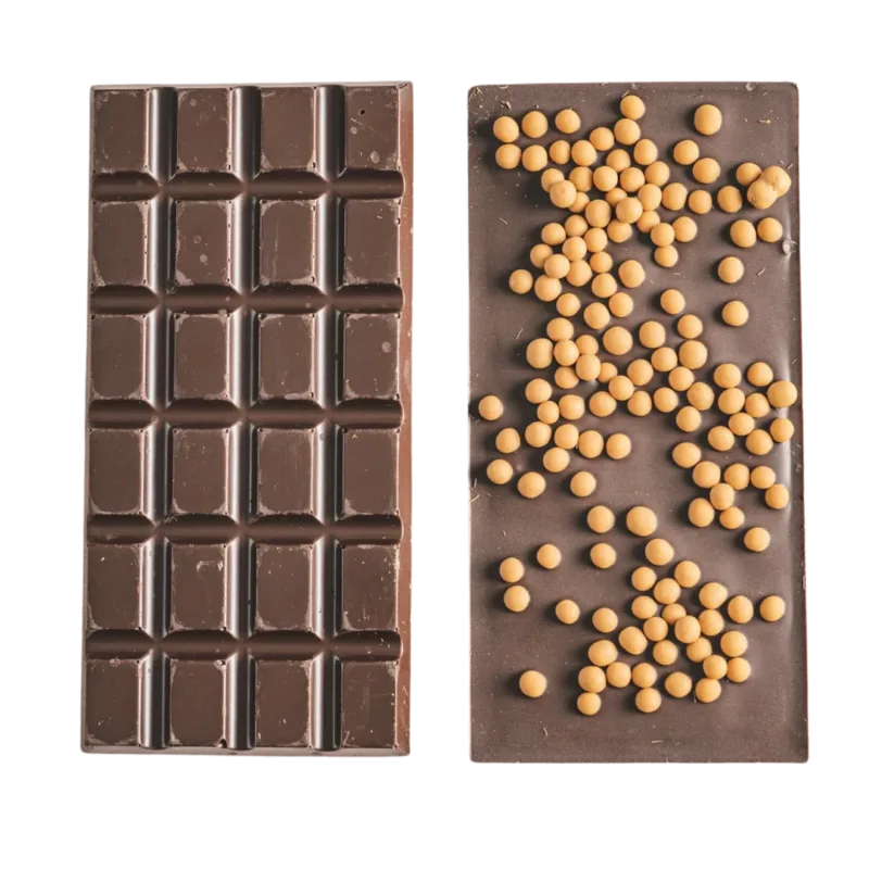 טבלת שוקולד מריר ופניני קרמל מלוח Mokaya