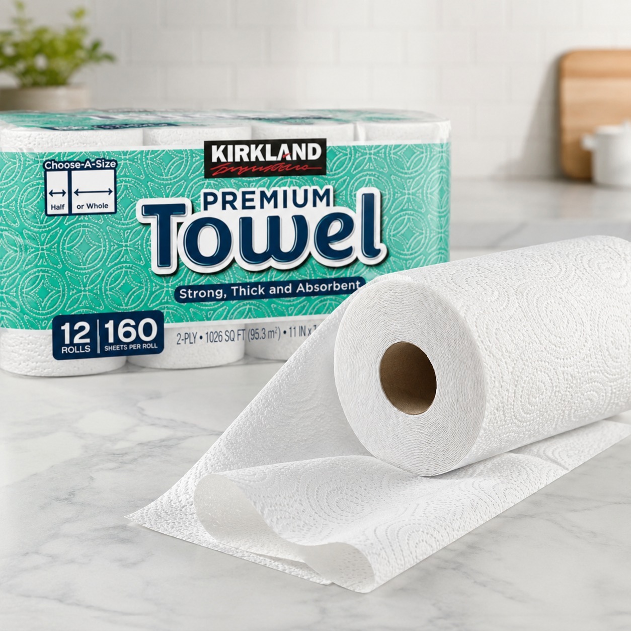 KIRKLAND | Paper Towels – Jumbo Pack of 12 Rolls – Image 3