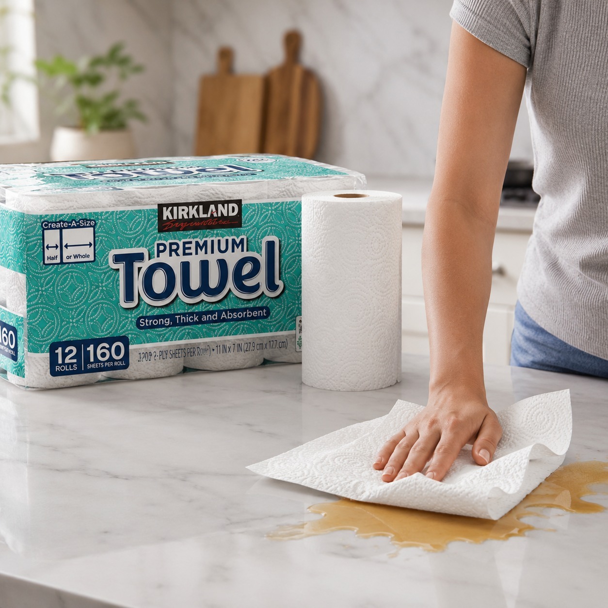 KIRKLAND | Paper Towels – Jumbo Pack of 12 Rolls – Image 2