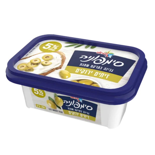 שטראוס | סימפוניה גבינה במרקם שמנת עם זיתים ירוקים 5%