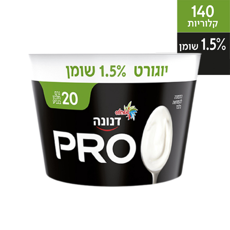 שטראוס | יוגורט פרו 1.5% 20 גרם חלבון בגביע