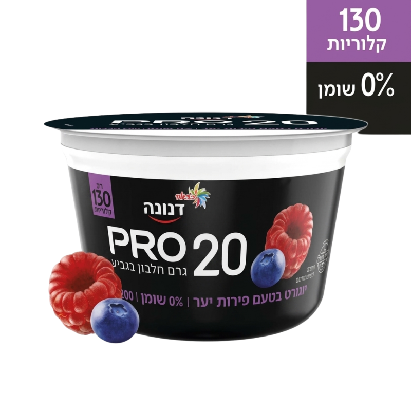 שטראוס | יוגורט פרו בטעם פירות יער 0% 20 גרם חלבון בגביע