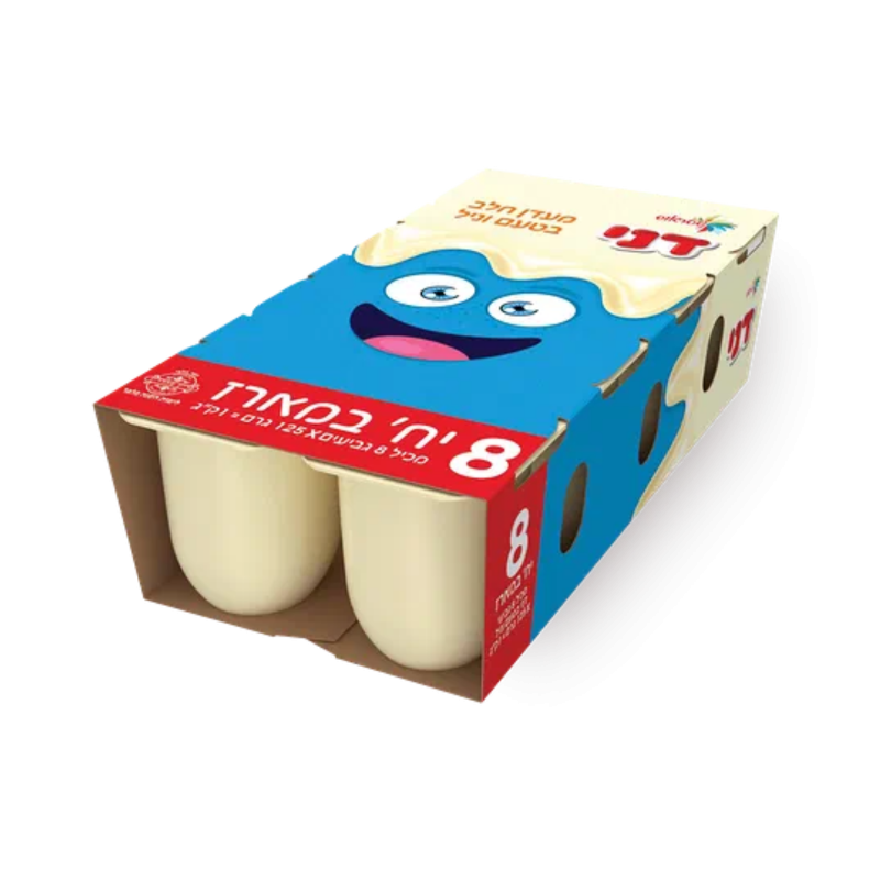 שטראוס דני מעדן חלב בטעם וניל 1.5% שומן מארז שמינייה