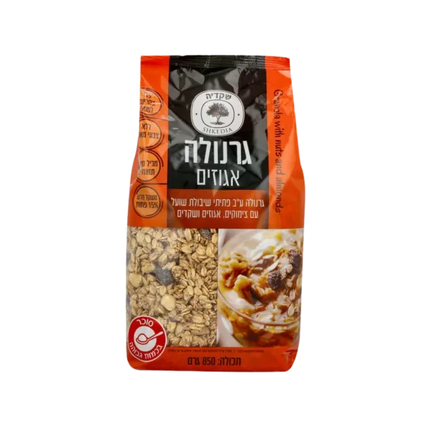 שקדיה | גרנולה צימוקים אגוזים ושקדים