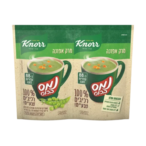 קנור נמס בכוס מרק אפונה 100% רכיבים טבעיים