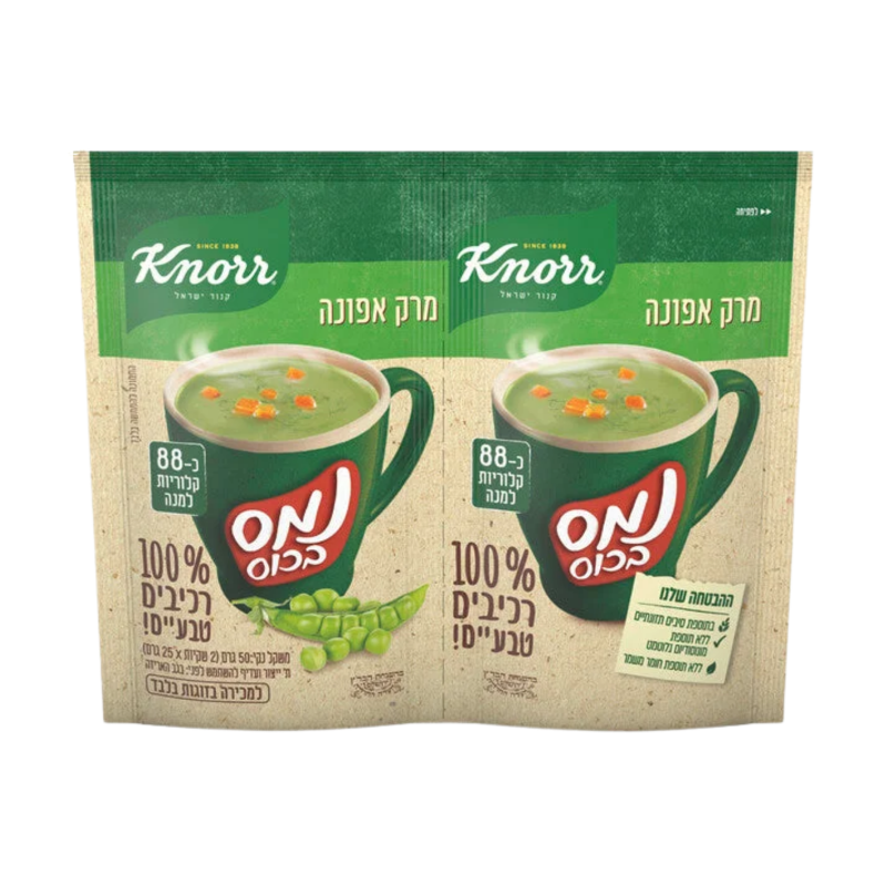קנור נמס בכוס מרק אפונה 100% רכיבים טבעיים