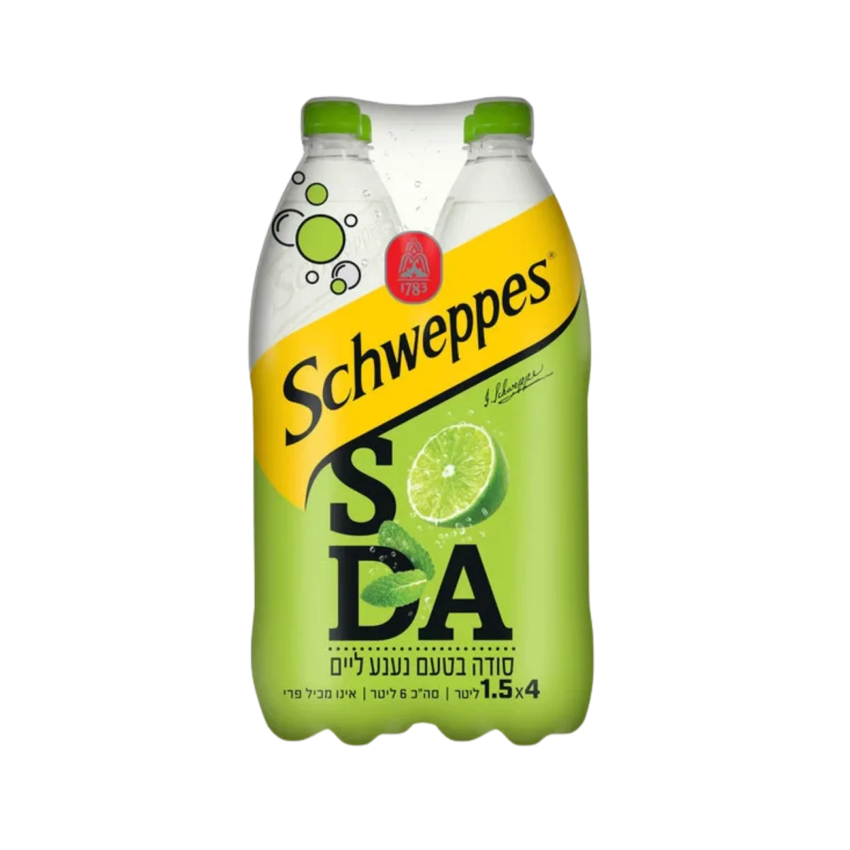 Mint Lime Soda, 1.5 L, 4 pack