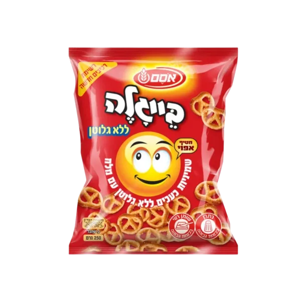 אסם | בייגלה שמיניות עם מלח 250 גרם ללא גלוטן