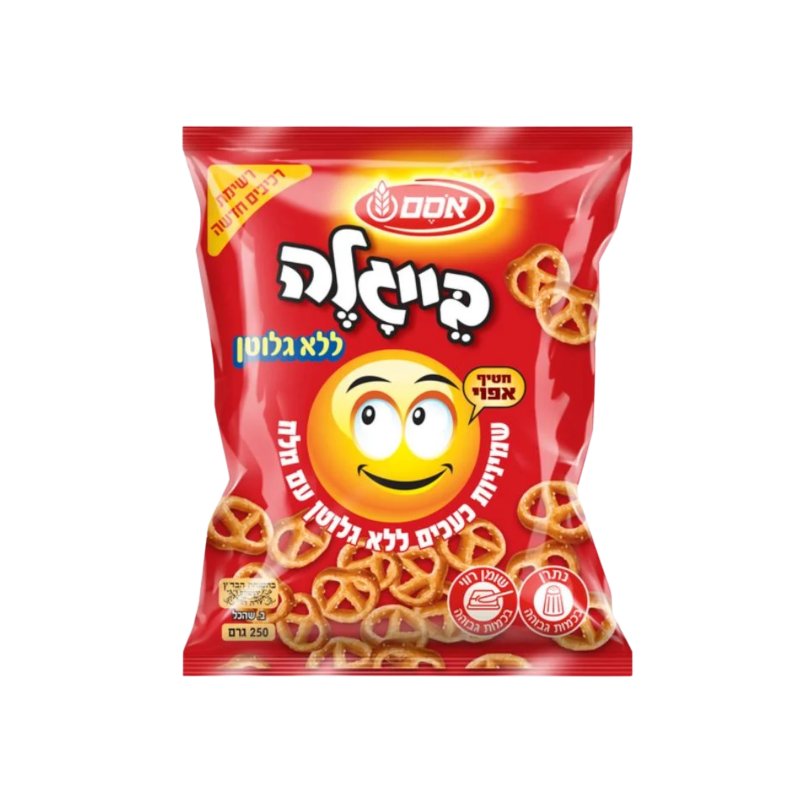 אסם | בייגלה שמיניות עם מלח 250 גרם ללא גלוטן