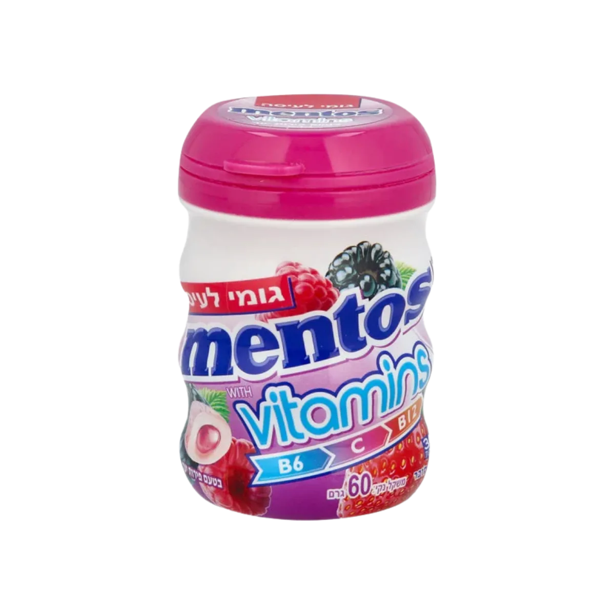 מנטוס | מסטיק ויטמין ללא סוכר בטעם פירות יער