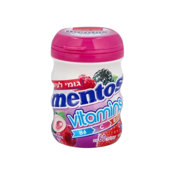מנטוס | מסטיק ויטמין ללא סוכר בטעם פירות יער