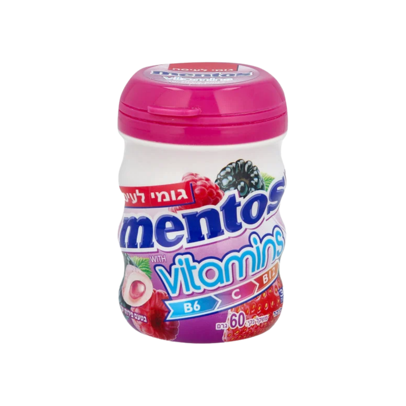 מנטוס | מסטיק ויטמין ללא סוכר בטעם פירות יער