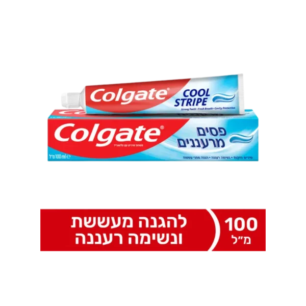 קולגייט | משחת שיניים פסים מרעננים וג'ל להגנה מפני עששת