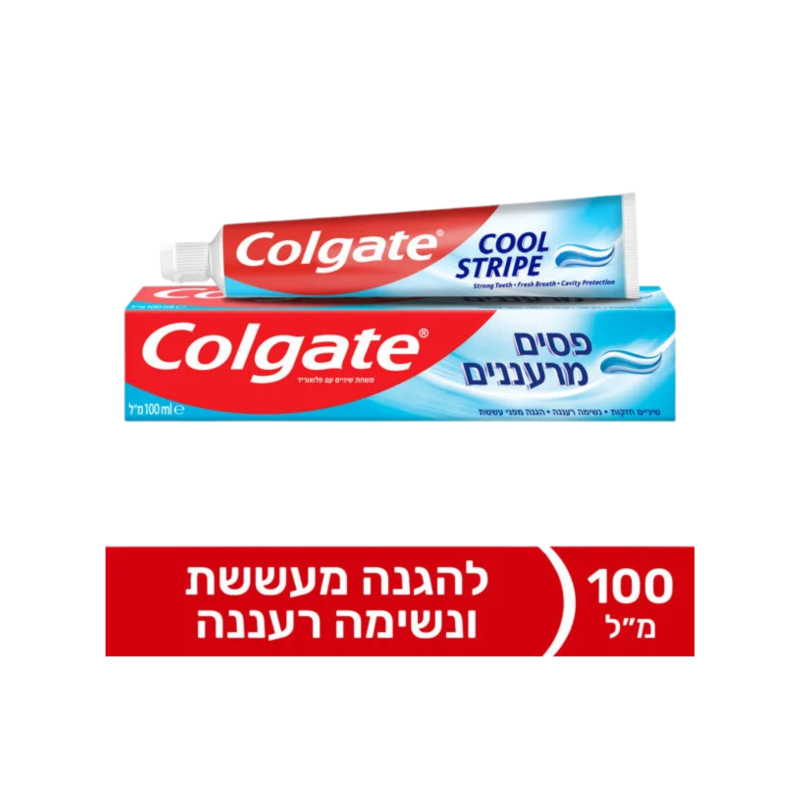 קולגייט | משחת שיניים פסים מרעננים וג'ל להגנה מפני עששת