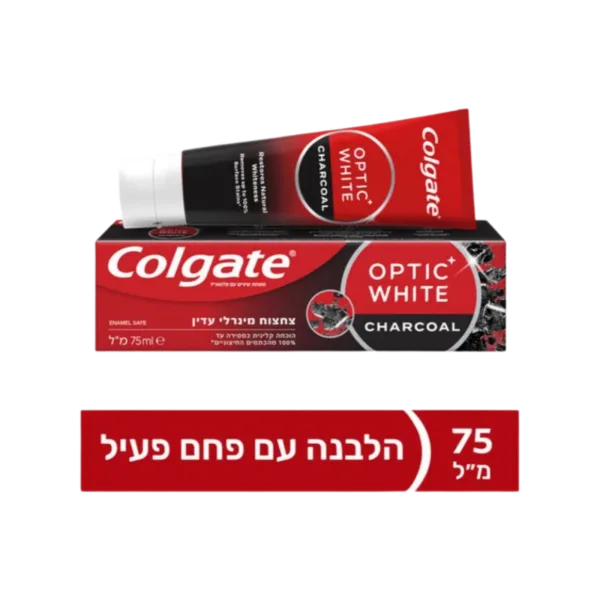 קולגייט | משחת שיניים אופטיק וויט עם פחם